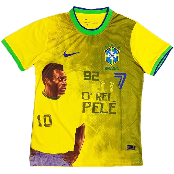 Brazil maglia blu speciale Brasile PELE edizione commemorativa kit divisa da calcio abbigliamento sportivo da uomo kit da calcio top camicia sportiva 2023